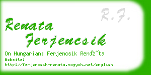 renata ferjencsik business card